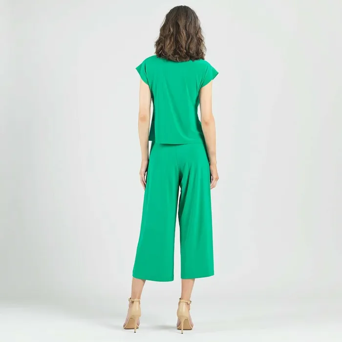Drape Neck Loop Front Top 8211 Emerald Women Clara Sunwoo Spring Collection