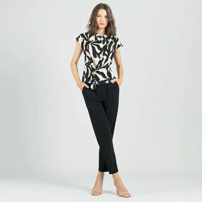 Drape Neck Loop Front Top 8211 Leaf Shadow Women Clara Sunwoo Spring Collection