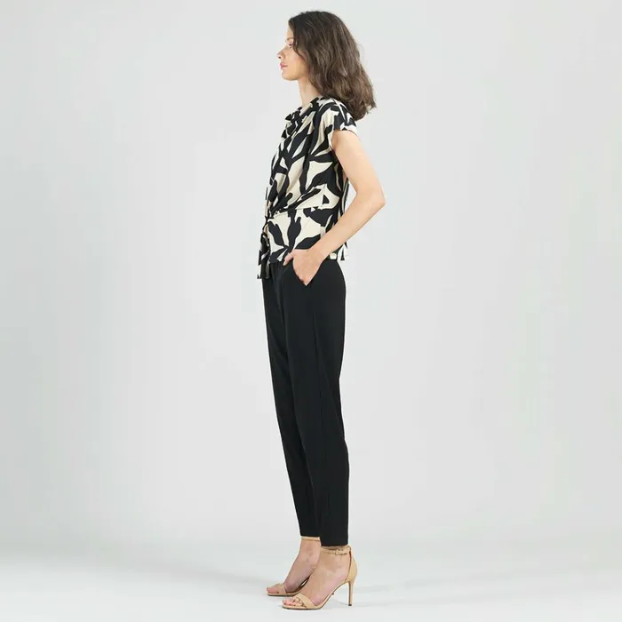 Drape Neck Loop Front Top 8211 Leaf Shadow Women Clara Sunwoo Spring Collection