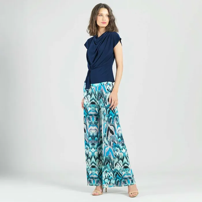 Drape Neck Loop Front Top 8211 Navy Women Clara Sunwoo Spring Collection