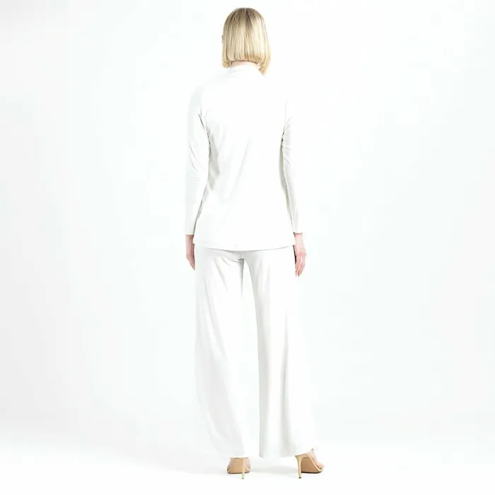 Drape Tunic Cardigan 8211 Ivory Women Clara Sunwoo Jackets Cardigans