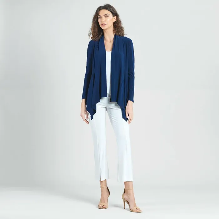 Drape Tunic Cardigan 8211 Navy Women Clara Sunwoo Jackets Cardigans
