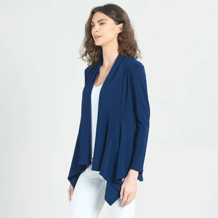 Drape Tunic Cardigan 8211 Navy Women Clara Sunwoo Jackets Cardigans