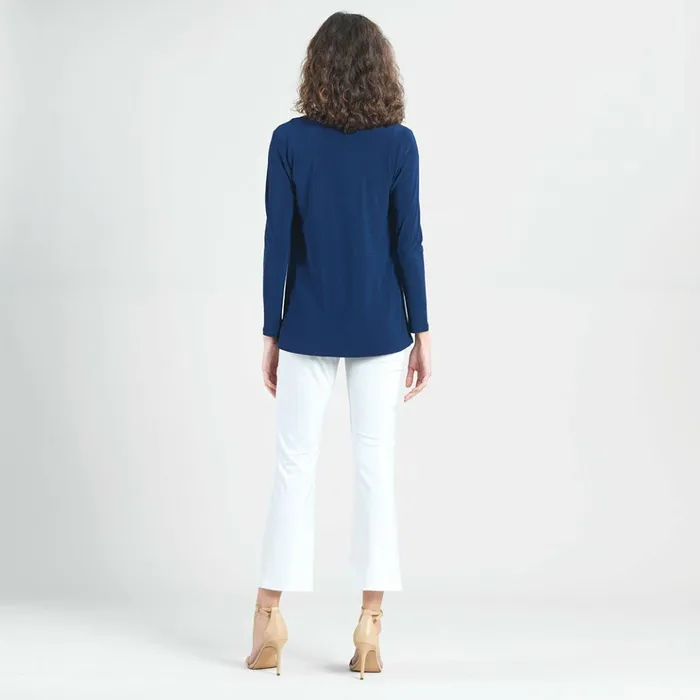Drape Tunic Cardigan 8211 Navy Women Clara Sunwoo Jackets Cardigans