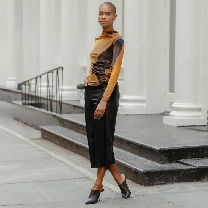 Draped Neck Side Ruched Top 8211 Tan Watercolor 8211 Final Sale Women Clara Sunwoo Tops Tunics Draped Neck Side Ruched Top 8211 Tan Watercolor 8211 Final Sale Women Clara Sunwoo Tops Tunics