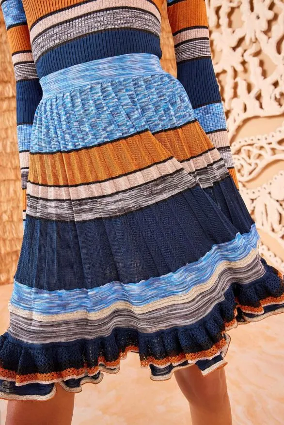 Eios Skirt Adriatic Women Ulla Johnson Knits Eios Skirt Adriatic Women Ulla Johnson Knits