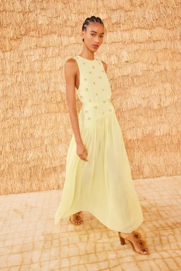 Eleni Dress Citron Women Ulla Johnson Dresses