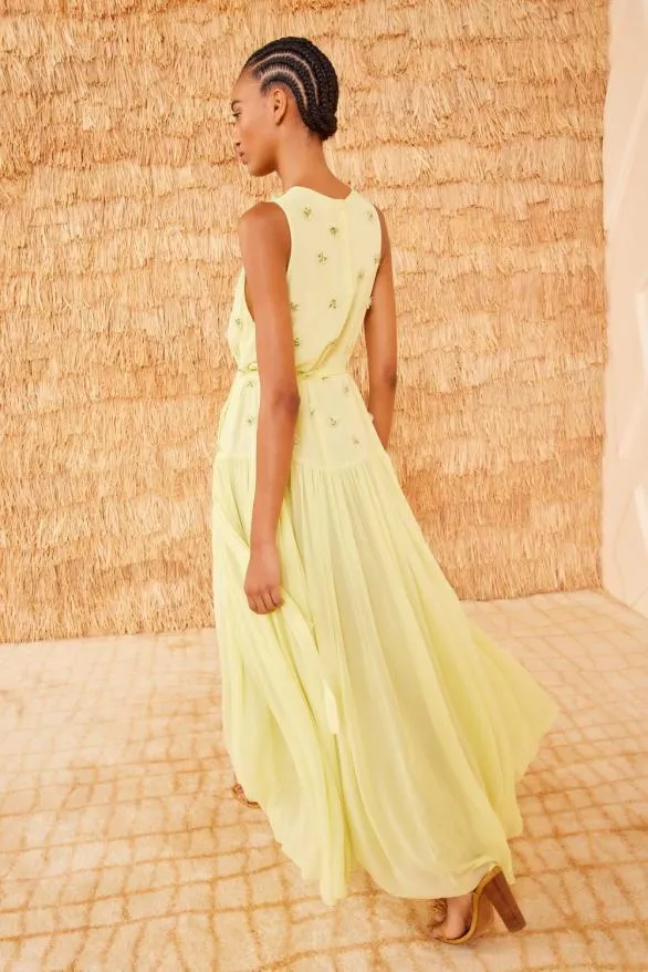 Eleni Dress Citron Women Ulla Johnson Dresses Eleni Dress Citron Women Ulla Johnson Dresses