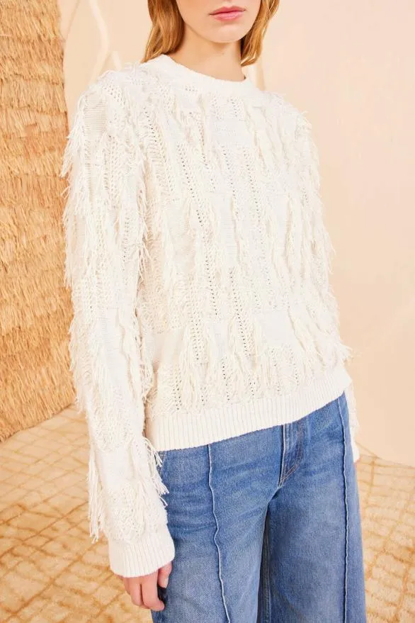 Eliana Pullover Pristine Women Ulla Johnson Knits Eliana Pullover Pristine Women Ulla Johnson Knits