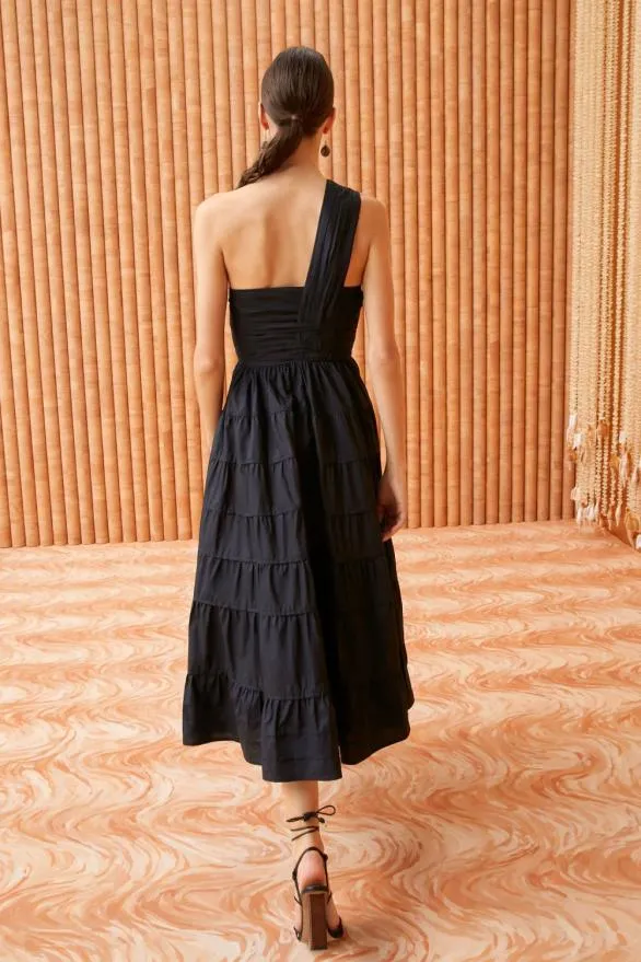 Ellie Dress Noir Women Ulla Johnson Dresses Ellie Dress Noir Women Ulla Johnson Dresses