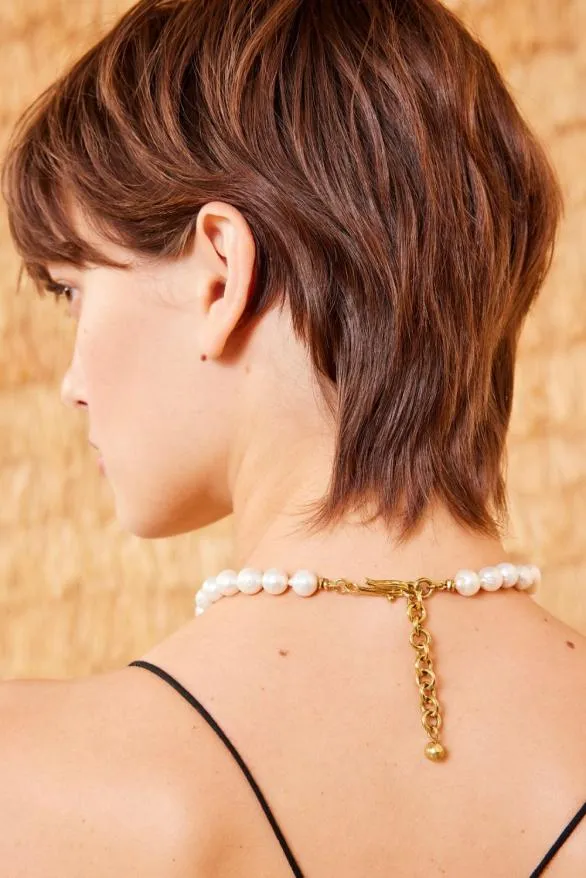 Elyse Pearl Necklace Pearl Women Ulla Johnson Jewelry Elyse Pearl Necklace Pearl Women Ulla Johnson Jewelry