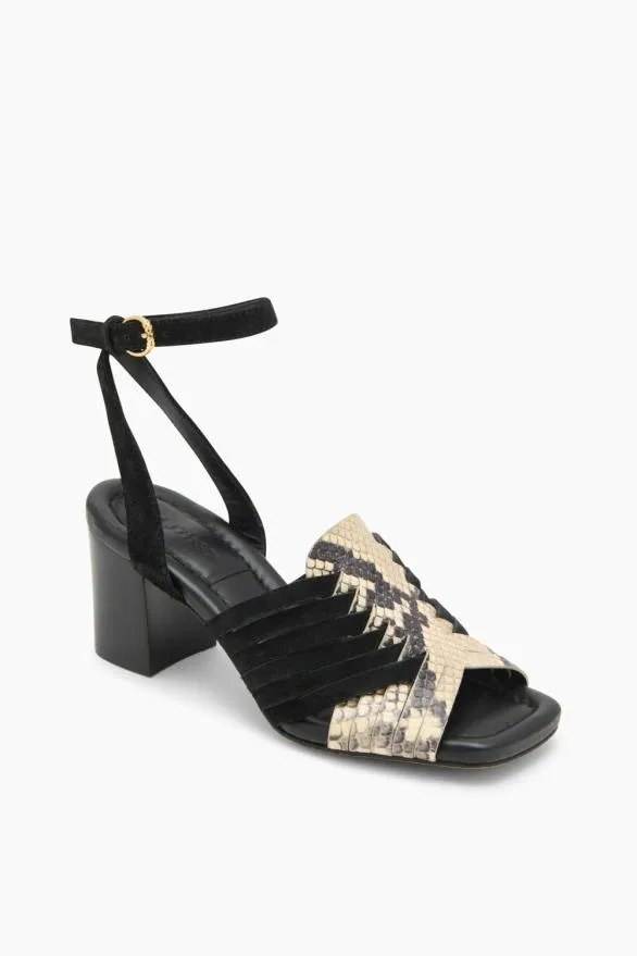 Ema Mid Heel Noir Python Colorblock Women Ulla Johnson Shoes Ema Mid Heel Noir Python Colorblock Women Ulla Johnson Shoes