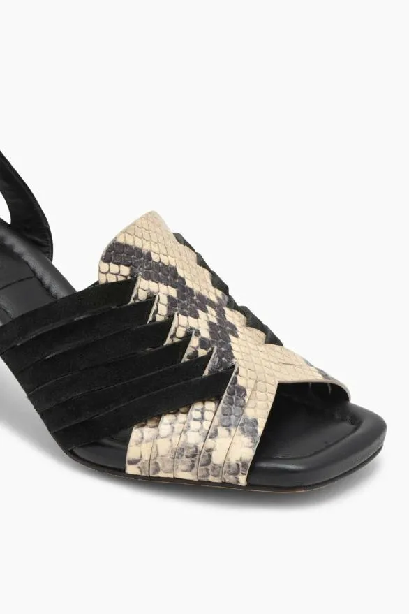 Ema Mid Heel Noir Python Colorblock Women Ulla Johnson Shoes Ema Mid Heel Noir Python Colorblock Women Ulla Johnson Shoes