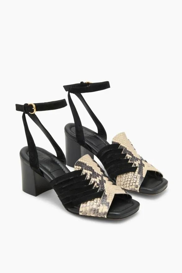 Ema Mid Heel Noir Python Colorblock Women Ulla Johnson Shoes Ema Mid Heel Noir Python Colorblock Women Ulla Johnson Shoes