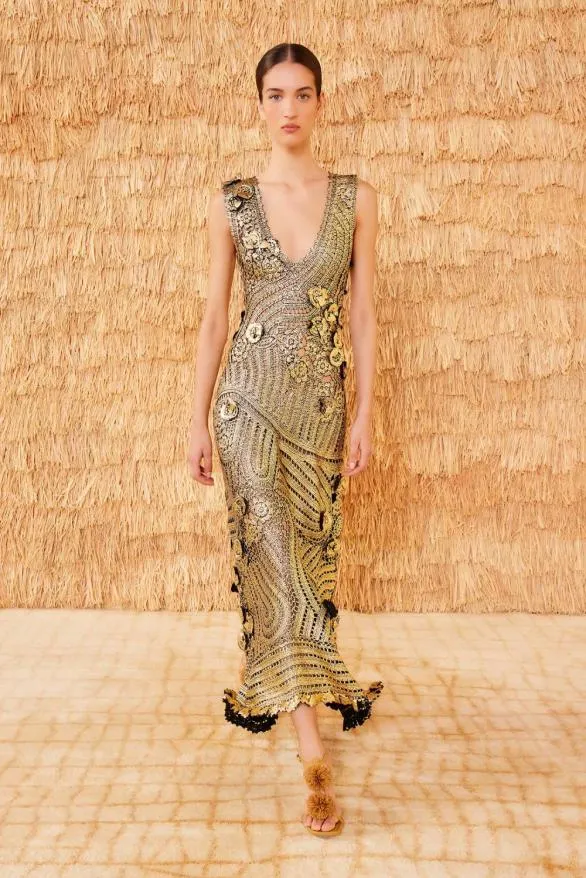 Evelyn Dress Goldfoil Women Ulla Johnson Dresses Evelyn Dress Goldfoil Women Ulla Johnson Dresses
