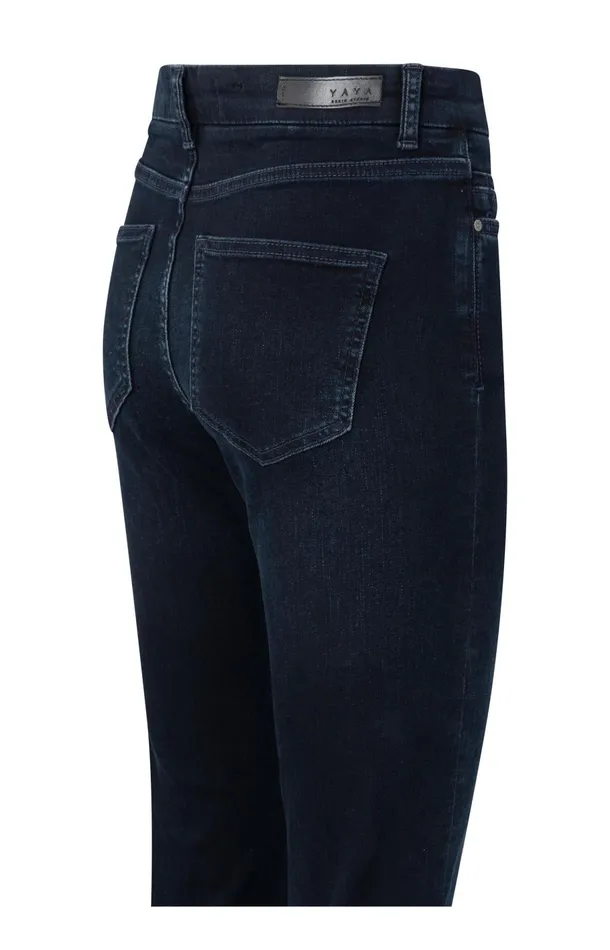 Flared Denim Jeans With Mid Waist 8211 L34 Dark Blue Denim Women YAYA Jeans Flared Denim Jeans With Mid Waist 8211 L34 Dark Blue Denim Women YAYA Jeans
