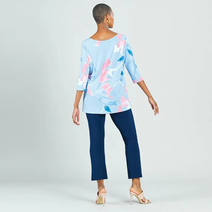 Floral Sketch Scoop Neck Tunic 8211 PeriPink 8211 Final Sale Women Clara Sunwoo Tops Tunics