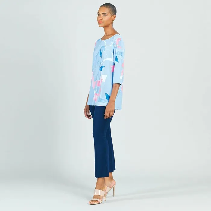 Floral Sketch Scoop Neck Tunic 8211 PeriPink 8211 Final Sale Women Clara Sunwoo Tops Tunics