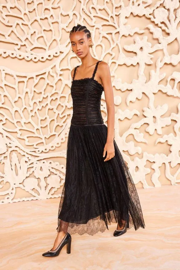 Florelle Dress Noir Women Ulla Johnson Dresses Florelle Dress Noir Women Ulla Johnson Dresses