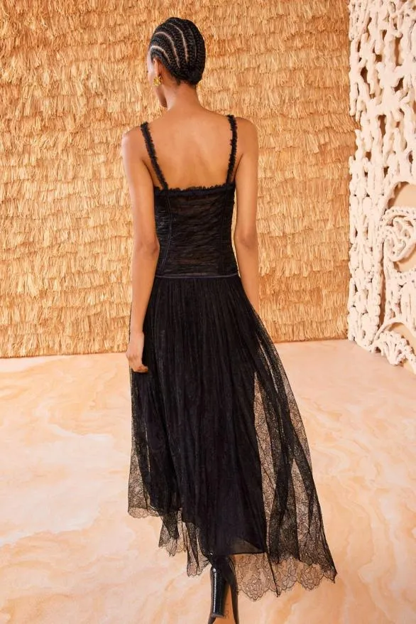 Florelle Dress Noir Women Ulla Johnson Dresses Florelle Dress Noir Women Ulla Johnson Dresses