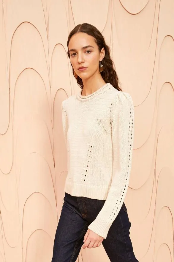 Florence Pullover Alabaster Women Ulla Johnson Knits Florence Pullover Alabaster Women Ulla Johnson Knits