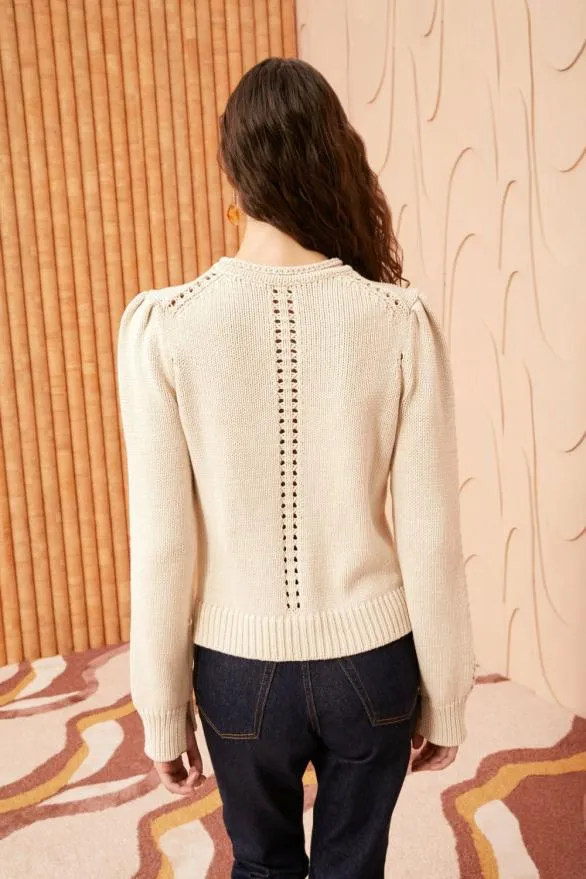 Florence Pullover Alabaster Women Ulla Johnson Knits Florence Pullover Alabaster Women Ulla Johnson Knits
