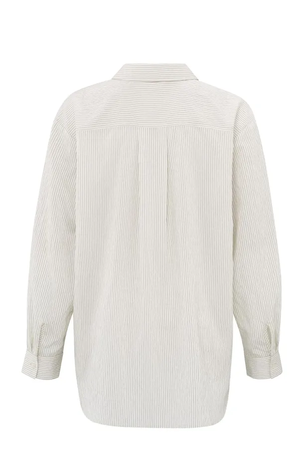 Flowy Pinstripe Blouse With Relaxed Fit Phantom Dessin Women YAYA Blouses Flowy Pinstripe Blouse With Relaxed Fit Phantom Dessin Women YAYA Blouses