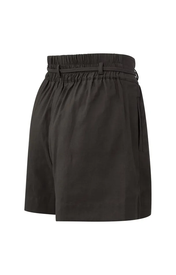 Flowy Short With High Waist Cord Pockets And Zip Fly Licorice Black Women YAYA Shorts Flowy Short With High Waist Cord Pockets And Zip Fly Licorice Black Women YAYA Shorts