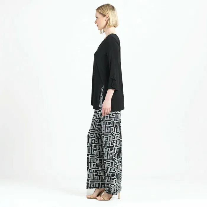 Flutter Cuff Side Vent Tunic 8211 Black 8211 Final Sale Women Clara Sunwoo Tops Tunics