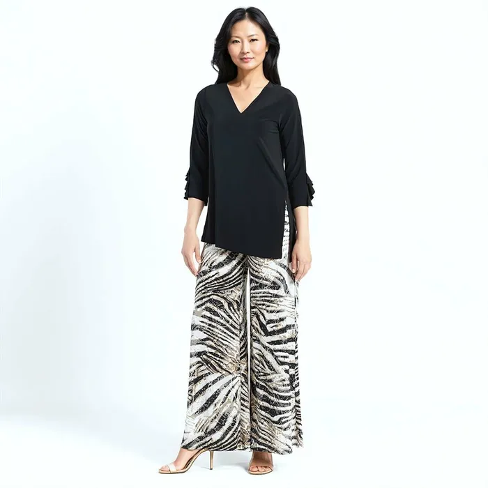 Flutter Cuff Side Vent Tunic 8211 Black 8211 Final Sale Women Clara Sunwoo Tops Tunics