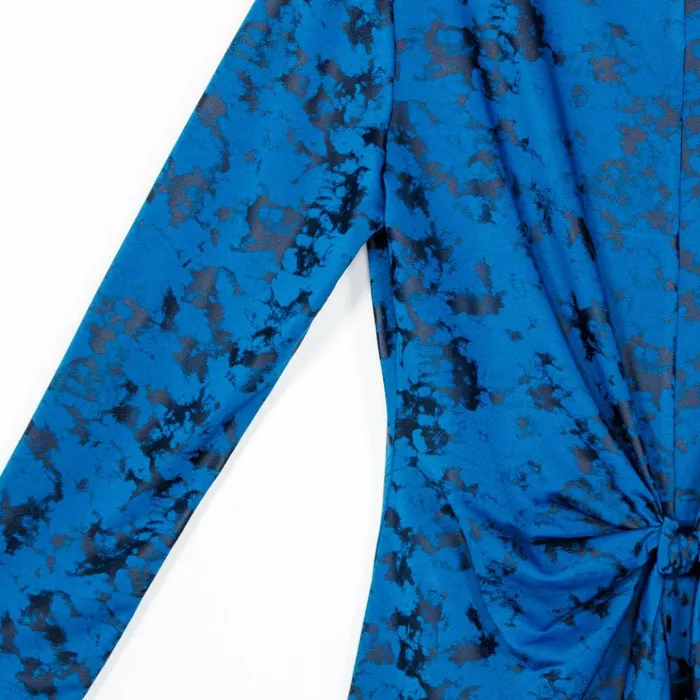 Foil Knit 8211 Center Front Tie Top 8211 Abstract Splatter 8211 Final Sale Women Clara Sunwoo Tops Tunics