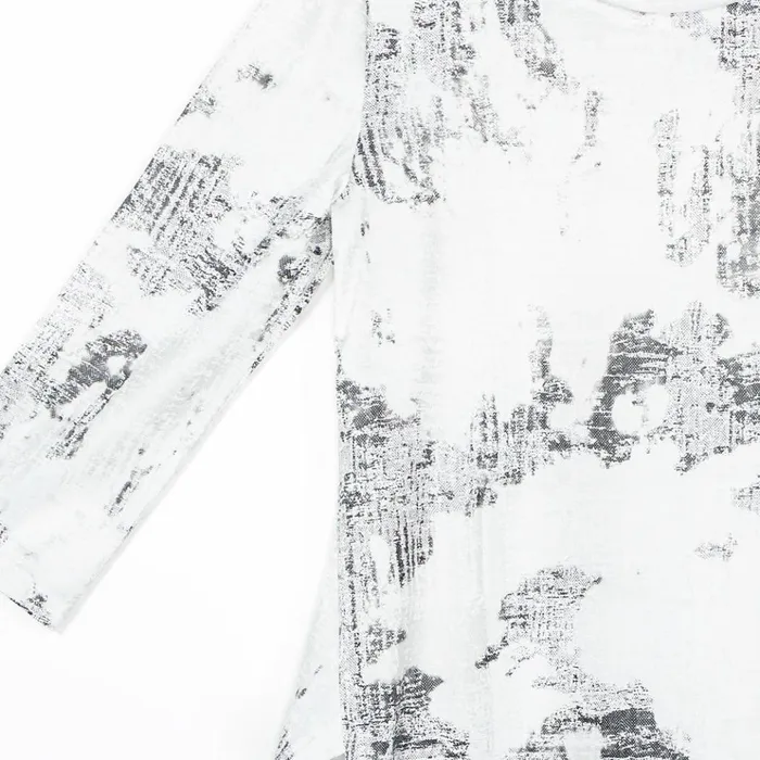 Foil Knit 8211 Parachute Hem Tunic 8211 Abstract Marble 8211 Final Sale Women Clara Sunwoo Tops Tunics