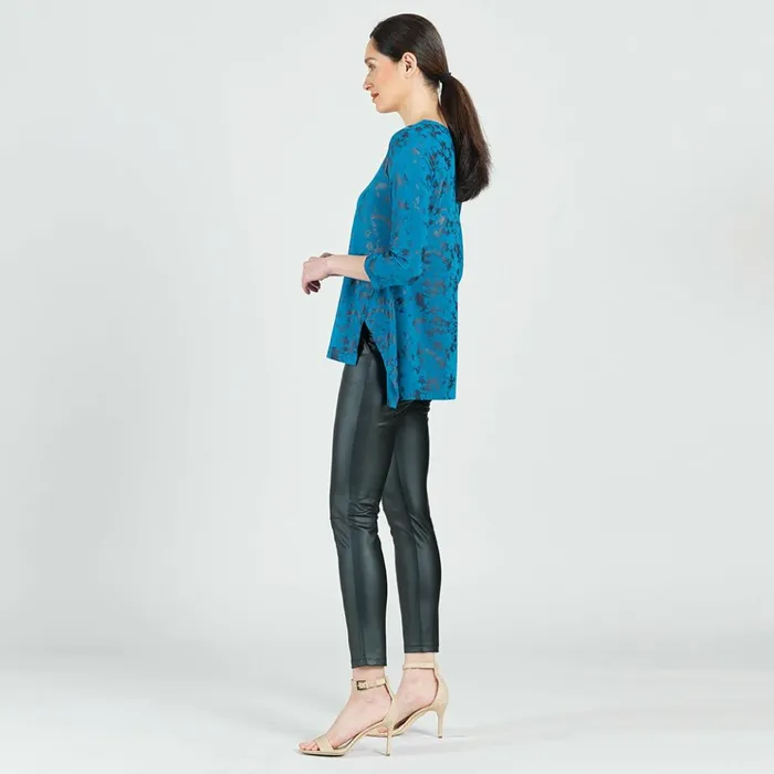 Foil Knit 8211 Parachute Hem Tunic 8211 Abstract Splatter 8211 Final Sale Women Clara Sunwoo Tops Tunics