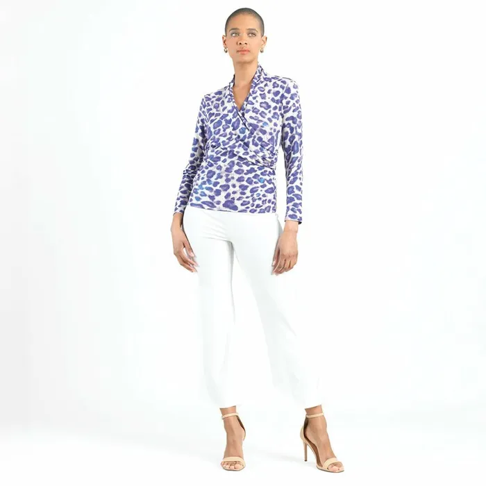 Foil Knit 8211 VNeck Draped Pleat Top 8211 Plum Cheetah 8211 Final Sale Women Clara Sunwoo Tops Tunics Foil Knit 8211 VNeck Draped Pleat Top 8211 Plum Cheetah 8211 Final Sale Women Clara Sunwoo Tops Tunics