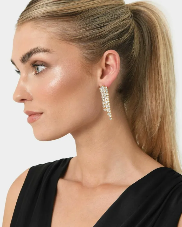 Forcast Abby Sterling Sil Plat Earring Goldsilver Women Earrings
