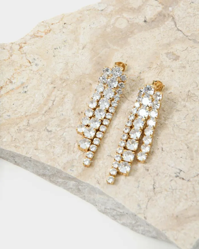 Forcast Abby Sterling Sil Plat Earring Goldsilver Women Earrings