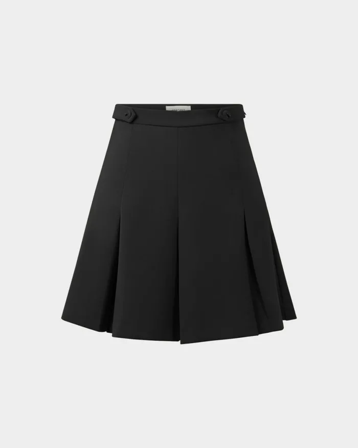 Forcast Ace Pleated Skirt Tanblack Women Mini Skirts