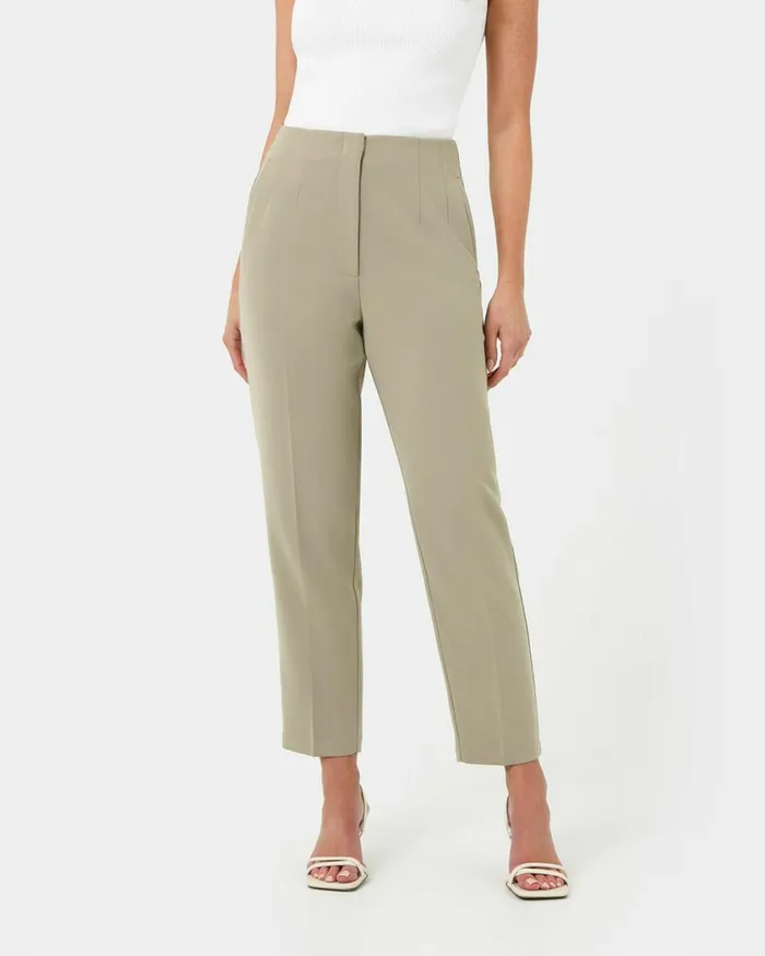 Forcast Ace Straight Leg Pants Blacktaupe Women Cropped Pants