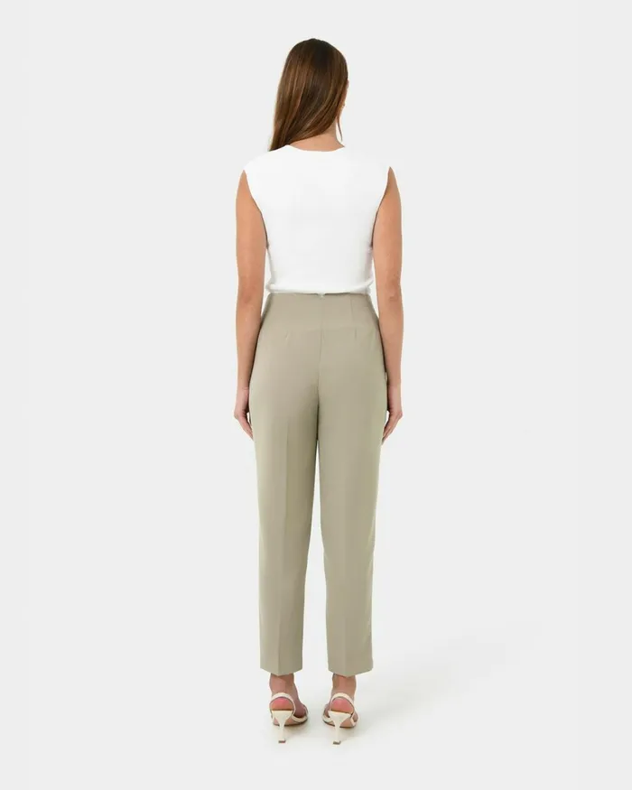 Forcast Ace Straight Leg Pants Blacktaupe Women Cropped Pants