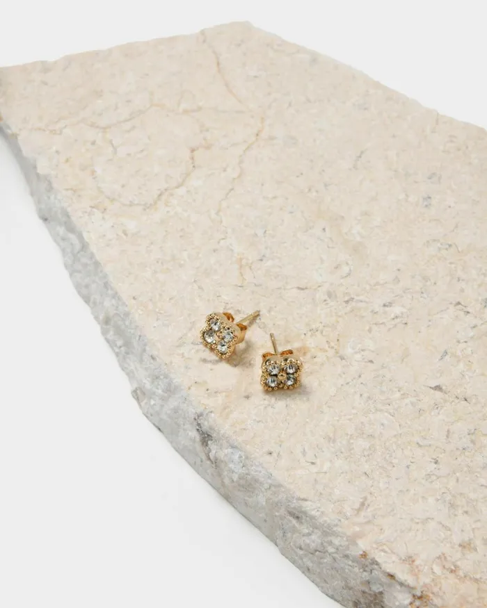 Forcast Adriana Gold Plated Earrings Gold Women Earrings