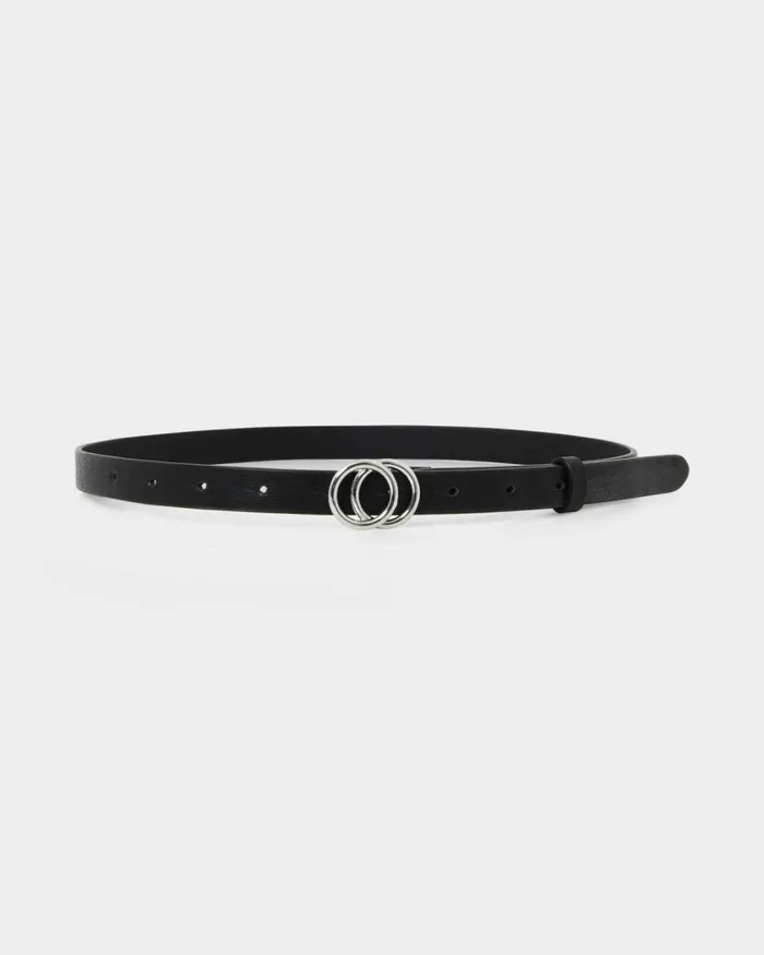 Forcast Aleah Leather Belt Black Women Belts