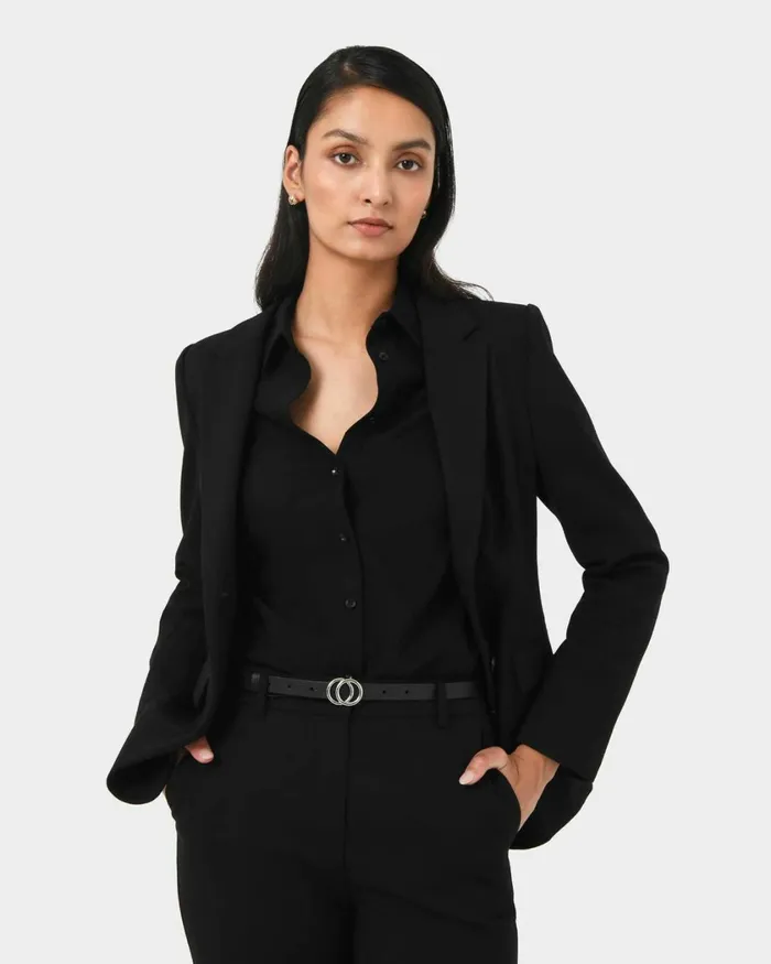 Forcast Aleah Leather Belt Black Women Belts