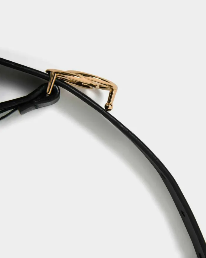 Forcast Aleah Leather Belt Black Women Belts