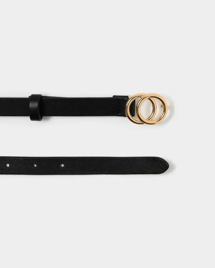 Forcast Aleah Leather Belt Black Women Belts