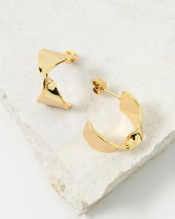Forcast Alice 16k Gold Plated Earrings Gold Women Earrings