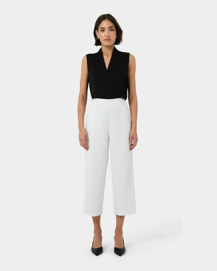 Forcast Alivia 2 Vneck Top Ivorymintnavywhite Sandblack Women TShirts and Tops