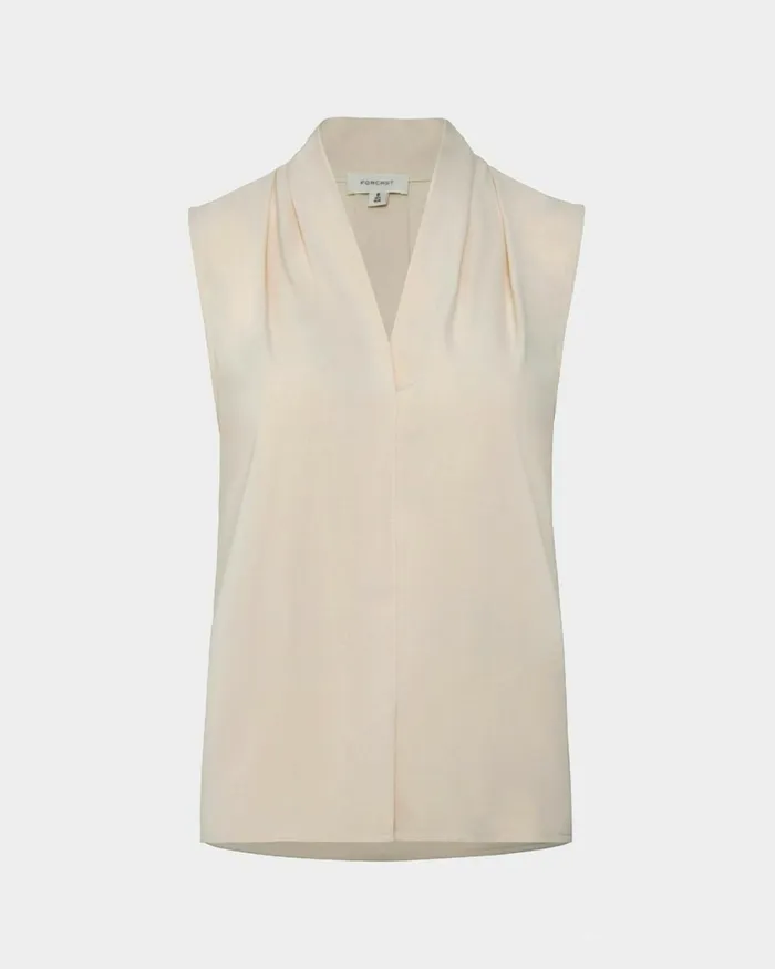 Forcast Alivia 2 Vneck Top Ivorymintnavywhite Sandblack Women TShirts and Tops