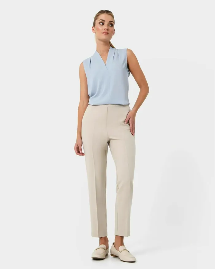 Forcast Alivia 2 Vneck Top Sky Blue Women TShirts and Tops