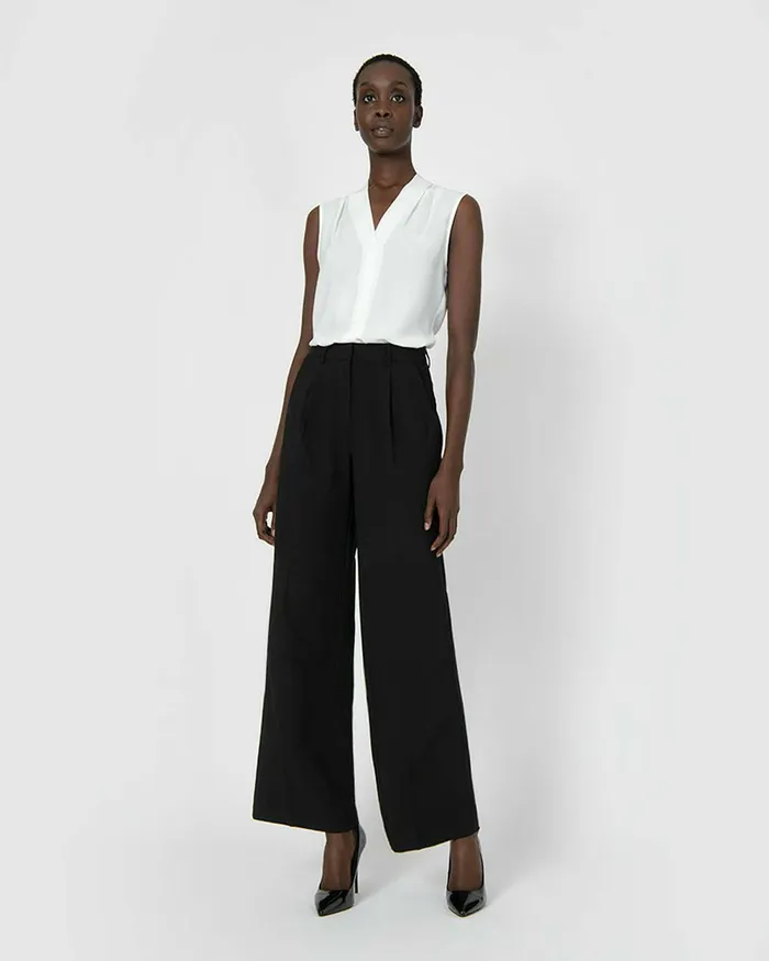 Forcast Alivia VNeck Top Ivory Women TShirts and Tops