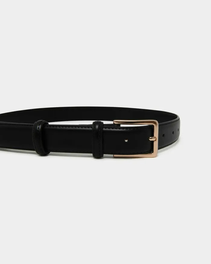 Forcast Amal Leather Belt Black Women Belts